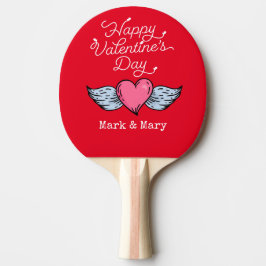 Ping Pong Valentinstag mit Herz Tischtennis Schläger
