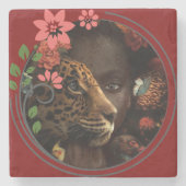 Ping pong vibes  steinuntersetzer (Vorderseite)