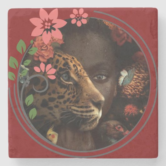 Ping pong vibes  steinuntersetzer (Vorderseite)