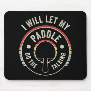Ping Pong Vintage Retro Spaß Tischtennis Mousepad