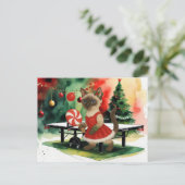 Ping Pong Weihnachten Gedicht für siamesische Katz (Stehend Vorderseite)