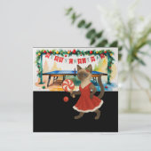 Ping Pong Weihnachten Gedicht für siamesische Katz (Stehend Vorderseite)