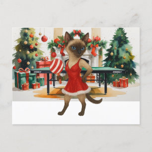 Ping Pong Weihnachten Gedicht für siamesische Katz