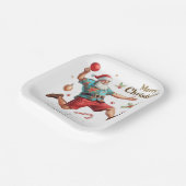 Ping-Pong-Weihnachten mit dem Weihnachtsmann Pappteller (Gewinkelt)