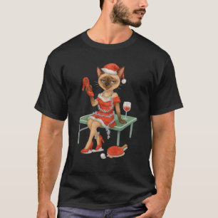 Ping Pong Weihnachten Thema für Katzenliebhaber T-Shirt
