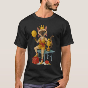 Ping Pong Weihnachten Thema für Katzenliebhaber T-Shirt