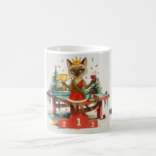 Ping Pong Weihnachten Thema Kaffeetasse (Mittel)