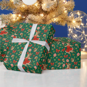 Ping Pong Weihnachtsmotiv für Siamkatzenliebhaber Geschenkpapier