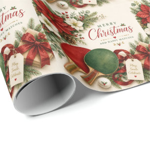 Ping-Pong-Weihnachtsthema  Geschenkpapier
