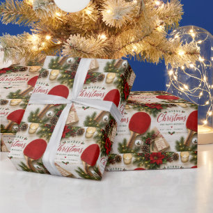 Ping-Pong-Weihnachtsthema  Geschenkpapier