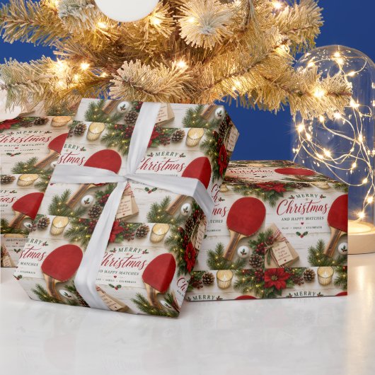Ping-Pong-Weihnachtsthema Geschenkpapier (Feiertage)