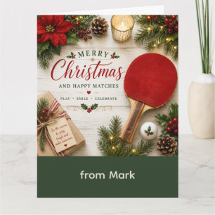 Ping Pong Weihnachtsthema Karte