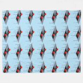 Ping-Tische mit Fledermäusen und Kugelmuster, Fleecedecke (Vorderseite (Horizontal))