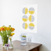 Pingelbes Zirkularkunstdruckposter Foliendrucke (Ablage(Küche))