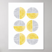 Pingelbes Zirkularkunstdruckposter Foliendrucke (Vorderseite)