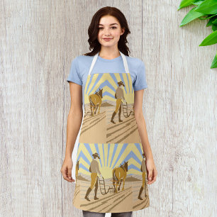 Pingen eines Felds Schürze