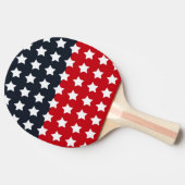 Pingpaddel (rot, weiß und blau) tischtennis schläger (Seitenansicht)