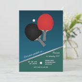 PingPong-Einladung Einladung (Stehend Vorderseite)