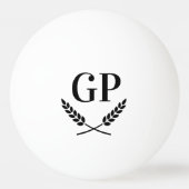 Pingpong-Kugel mit Logo für ein Monogramm Wappen Tischtennisball (Vorderseite)