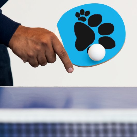 Pingpong Paddle - Rechte Polydactyl Pawprint auf B Tischtennis Schläger (InSitu)