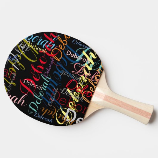 Pingpong Paddles mit Namen Tischtennis Schläger (Seitenansicht)