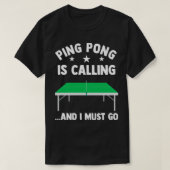 Pingpong Tischtennis 3 T-Shirt (Design vorne)
