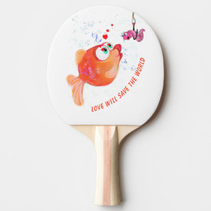 Pingpongpaddel für Fische und Wurm - Benutzerdefin Tischtennis Schläger