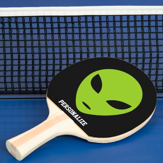 Pingpongpaddel für Tischtennis mit grüner Alien Schläger (InSitu)