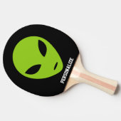 Pingpongpaddel für Tischtennis mit grüner Alien Tischtennis Schläger (Seitenansicht)