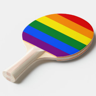 Pingpongpaddel mit der Fahne "Pride Flag" für LGBT Tischtennis Schläger