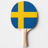 Pingpongpaddel mit der Flagge Schwedens Tischtennis Schläger (Vorderseite)