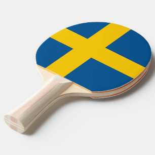 Pingpongpaddel mit der Flagge Schwedens Tischtennis Schläger