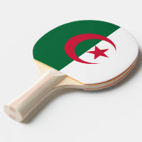 Pingpongpaddel mit Flagge Algeriens
