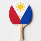 Pingpongpaddel mit Flagge der Philippinen Tischtennis Schläger (Rückseite)