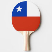 Pingpongpaddel mit Flagge des Chilen Tischtennis Schläger (Vorderseite)