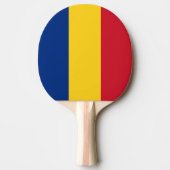 Pingpongpaddel mit Flagge Rumäniens Tischtennis Schläger (Vorderseite)