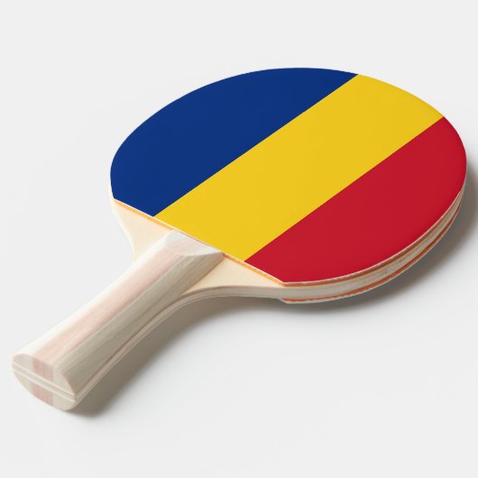 Pingpongpaddel mit Flagge Rumäniens Tischtennis Schläger (Vorderseite)