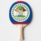 Pingpongpaddel mit Flagge von Belize Tischtennis Schläger (Vorderseite)