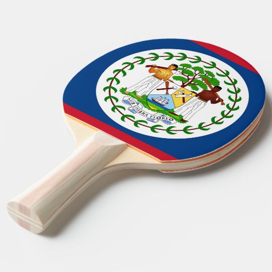 Pingpongpaddel mit Flagge von Belize Tischtennis Schläger (Vorderseite)