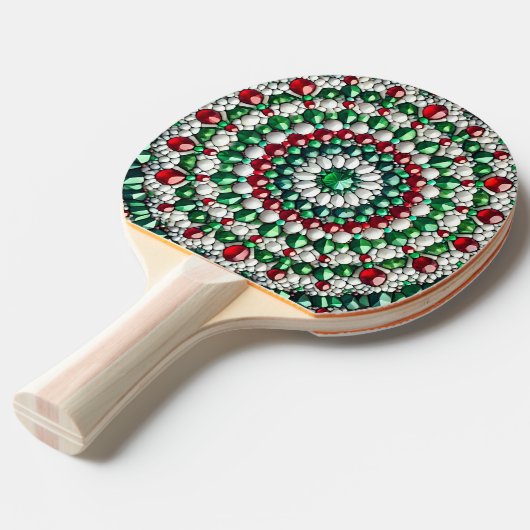 Pingpongpaddel mit italienischen Farben Tischtennis Schläger (Vorderseite)