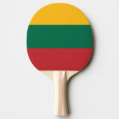 Pingpongpaddel mit litauischer Flagge Tischtennis Schläger (Rückseite)