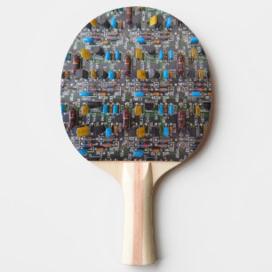 Pingpongpaddel, roter Gummi hinten Tischtennis Schläger