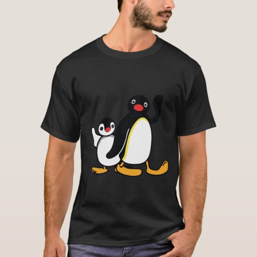 Pingu lustiges Mädchen T-Shirt (Vorderseite)