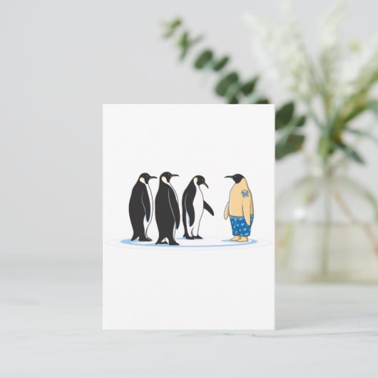 Pinguim Postkarte (Stehend Vorderseite)