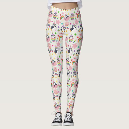 Pinguim Unicórnio Leggings (Vorderseite)