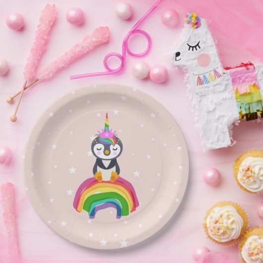 Pinguim unicórnio pappteller (Party)