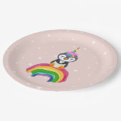 Pinguim unicórnio pappteller (Schrägansicht)