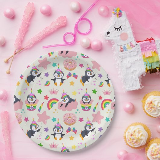 Pinguim Unicórnio Pappteller (Party)