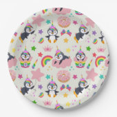 Pinguim Unicórnio Pappteller (Vorderseite)