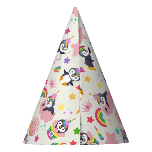Pinguim Unicórnio Partyhütchen (Rückseite)
